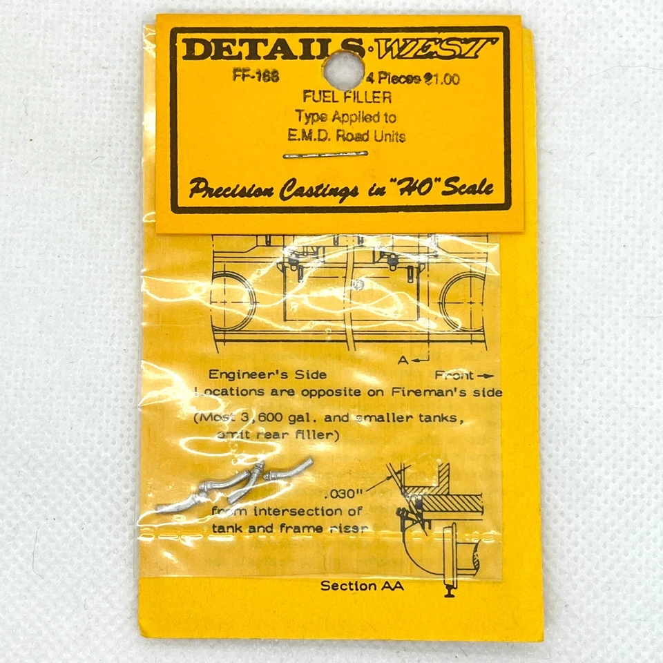 Details West FF166 Fuel Filler EMD Road Units HO Scale