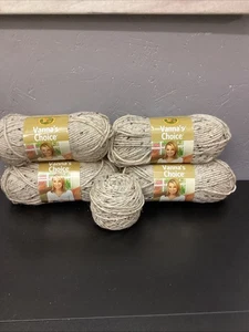 Lot Of 4 Vanna's Choice Lion Brand Yarn Oatmeal 3 oz Skein Medium 4 weight - Picture 1 of 4