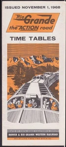 Denver & Rio Grande Western Railroad orario 11/1 1968 - Foto 1 di 1