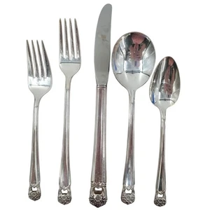 Rogers Brothers Silverplate Eternally Yours Coquette 5 pezzi set 2-8 - Foto 1 di 9