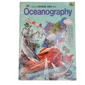 Golden Books Exploring Earth Book Oceanography 1973 Vintage Childrens Book - Picture 1 of 10