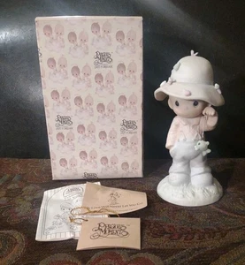 1986 Precious Moments My Love Will Never Let You Go Boy Fishing #103497 With Box - Picture 1 of 8