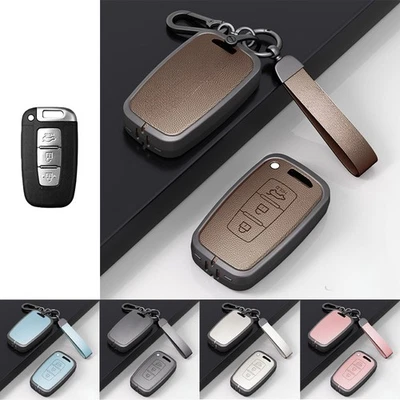 Zinc Alloy Leather Car Key Case Cover For Hyundai Sonata Elantra I30 Equus IX35 - Image 1 of 4