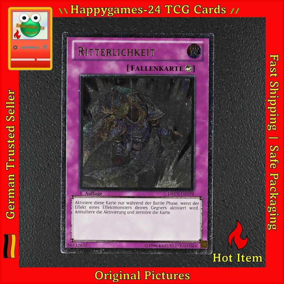 Ritterlichkeit - 1. Auflage - Ultimate Rare - YuGiOh! Karte TCG DREV-DE079 /T82 - Bild 1 von 4