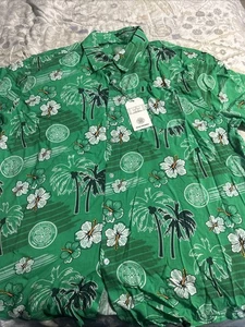 The Celtic Football Club Green Button Front Hawaiian Shirt - Men's XL - Picture 1 of 6