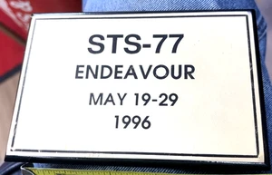 1996 NASA SPACE SHUTTLE ENDEAVOUR STS-77 MISSION PLAQUE SIGN MSFC HUNTSVILLE AL - Picture 1 of 3