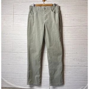 Pantaloni Democracy donna taglia 14 verde salvia chiaro velluto a coste soluzione ab abbigliamento autunnale - Foto 1 di 17