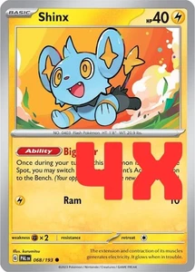 4X Pokémon TCG Shinx Scarlet & Violet Paldea Evolved 068/193 Regular 2023 NM - Picture 1 of 1