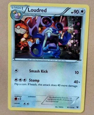Pokémon Loudred - 81/124 - XY - Fates Collide Uncommon Regular MP - Image 1 of 2