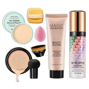 7 Pcs Moisturizing Full Coverage Foundation Concealer Color Corrector Makeup Kit - Picture 1 of 6
