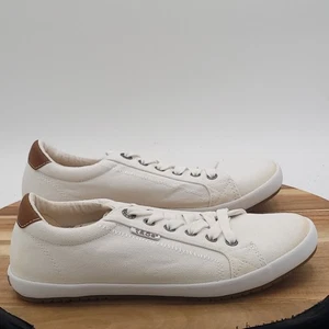 Taos Starburst Damenschuhe Größe 8 weiß Canvas bequeme Walking-Sneaker - Bild 1 von 21