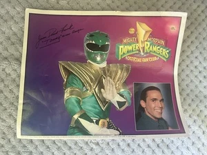 Vtg 90s Power Rangers Fan Club Memorabilia - Green Ranger Autograph - Picture 1 of 7