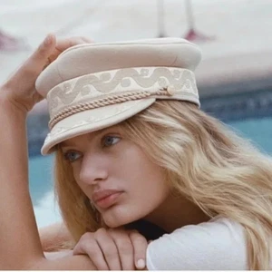 Lack of Color ~ Riviera Gold Brocade Cap Baker Boy Hat XL 61cm BNWOT Revolve - Bild 1 von 5