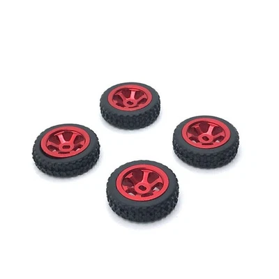 Llantas de aleación de aluminio 4 piezas llantas neumáticos para coche de radiocontrol Wltoys 1/28 K969 K989 P929 Foto 1 de 4