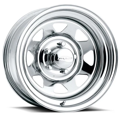 U.S. Wheel 75 Series Chrome 8-Spoke Wheel 15"x10" 5x5.5" BC Set of 4 - Image 1 of 4