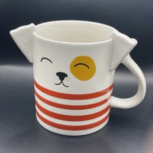 Taza de café Parker Lane figurativa a rayas rojas para perro con orejas y cola ~ 16 OZ ~ - Imagen 1 de 8