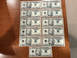 11 - 1999 $10 Consecutive Serial Numbered Star Notes Very Choice Gem Bu Cu FR SH - Picture 1 of 3