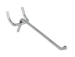 Ganchos de clavija cromados SSWBasics de 4 pulgadas para placa de clavijas de 1/8 de pulgada o 1/4 de pulgada (paquete de 20) - Imagen 1 de 2