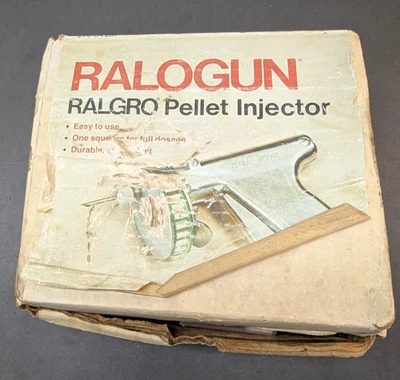 Ralogun Ralgro Inyector de Pellets Implantes Animales Ganadería Granja Conjunto Veterinario Foto 1 de 4