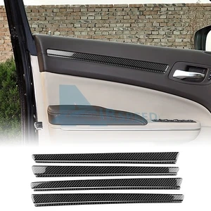 For Chrysler 300 300C 2011-2014 Black Carbon Fiber Door Decorative Stickers Trim - Picture 1 of 8