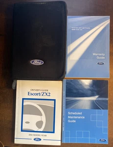 2002 Ford Escort/ZX2 owners manual, original zipper case, Warranty & Maint Guide - Picture 1 of 1