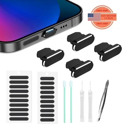 Tapón antipolvo para iPhone, compatible con iPhone y AirPods protector de puerto Foto 1 de 4