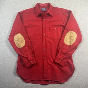 Vintage Pendleton Herren L reine Schurwolle Hemd Ellenbogen Patches Knopfleiste Langarm - Bild 1 von 7
