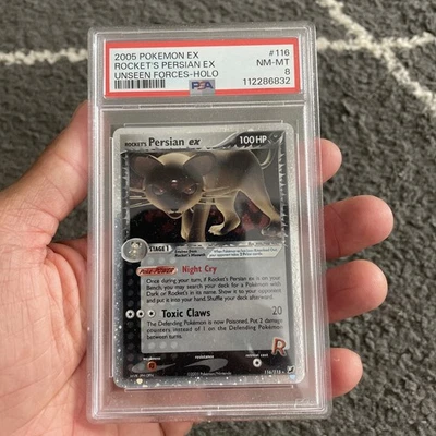Rocket's Persian EX 116/115 PSA 8 Unseen Forces Pokemon Card - Image 1 of 4