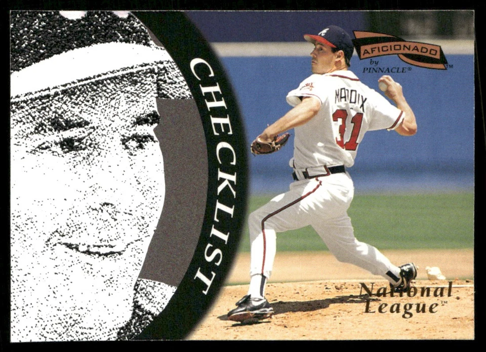 1996 Pinnacle Aficionado Greg Maddux #199 - Image 1 of 2