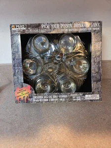 SPIRIT HALLOWEEN Pick Your Poison DRINKING GAME 6 Shot Glasses LIGHTS SOUND - Picture 1 of 6