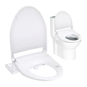 Smart Electric Bidet Toilet Heated Seat Elongated Auto Deodorization Flush Dry - Picture 1 of 12