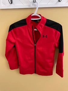 Under Armour Boy's Long Sleeve Bright Red Full Zip Activewear Jacket Size 7 - Picture 1 of 4
