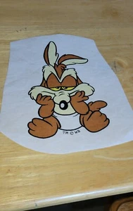 7 " BABY LOONEY TUNES BABIES Wiley Coyote CHARACTER FABRIC Iron On Applique - Picture 1 of 1