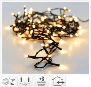 600 LED String Lights Christmas - Warm White with British Plug IP44 - 60m length - Picture 1 of 4