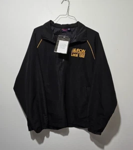 King Louie Black Size L UFCF United Food/Commercial Worker Local 1500 Wind Shirt - Picture 1 of 6