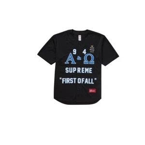 Supreme Alpha Omega Baseball Jersey Black Size: Extra Large - Picture 1 of 5
