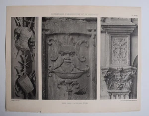 BLOIS Pilastre Hotel ALLUYE XVIe ARCHITECTURE Sculpture PHOTO 1910 - Imagen 1 de 2