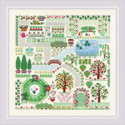 Riolis Counted Cross Stitch Kit My Garden R2047 - Image 1 of 3