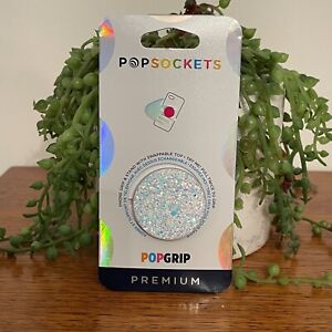 POPSOCKETS Pop Grip Holder for Phone & Tablet (Genuine) - Sparkle Snow White NEW