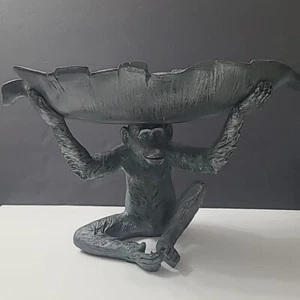 Sitting Monkey Leaf Overhead Fruit Bowl - Picture 1 of 6