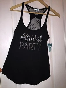 Nuevo con etiquetas Betsey Johnson Fiesta de novia Soltera Damas de honor Negro Top sin mangas para mujer - Imagen 1 de 3