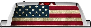 Rear window graphic view thru decal sticker, USA Flag 2, pickup truck SUV Vans - Picture 1 of 2