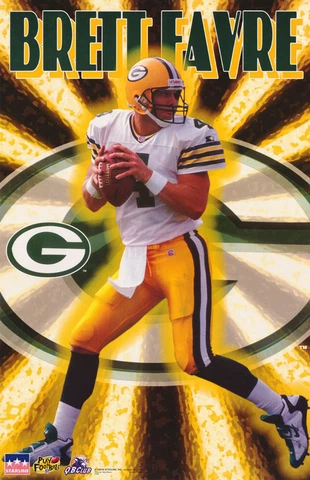 POSTER: NFL FOOTBALL: BRETT FAVRE - GREEN BAY PACKERS -  FREE SHIP #1009  RC51 C Cover