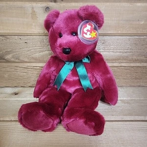 Ty Beanie Buddy Original Teddy Bear Plush Cranberry  14" W/Tags - Picture 1 of 4