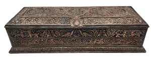 Antique GORHAM Silver Plate on Copper Ornate 12" Jewelry Casket Box - Picture 1 of 12