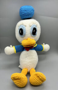 Disney Donald Duck Handmade Plush Toy Crochet Amigurumi 17”