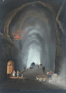Napolian School XIX - Gouache - ‘Interno Della Grotta Di Pozzuoli’ Circa 1820’s - Picture 1 of 15