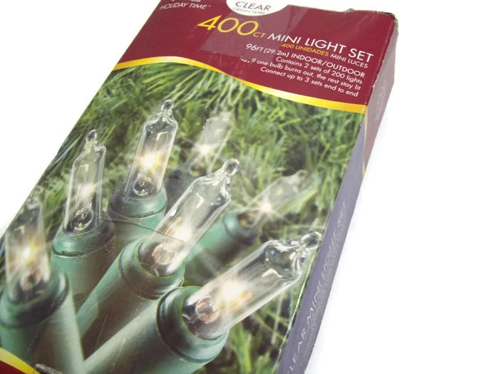 Holiday Time Traditional Indoor Outdoor Clear Bulbs 400 Mini String Lights New - Image 1 of 4
