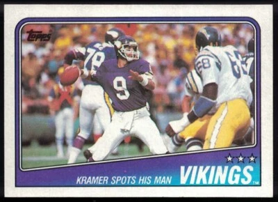 1988 Topps #146 Minnesota Vikings Team Leaders - Image 1 of 2