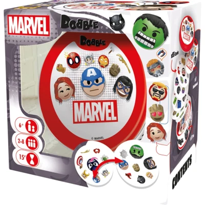 Dobble Marvel Emoji Card Game 2-8 Players New Kids Childrens Toy - Image 1 of 4